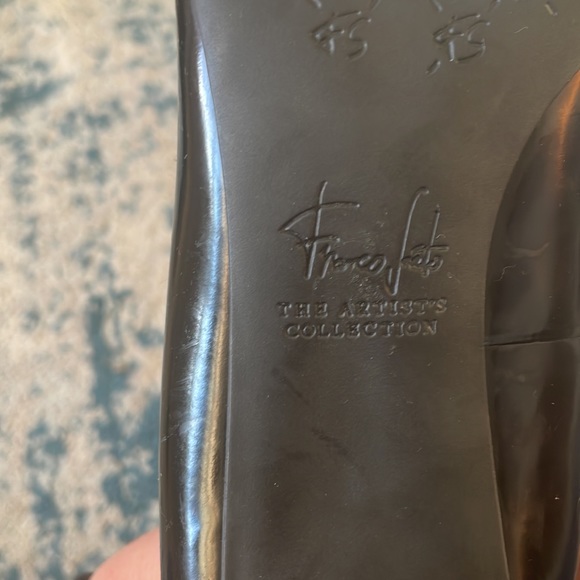 Franco Sarto black peep toe buckle pumps - Picture 6 of 6